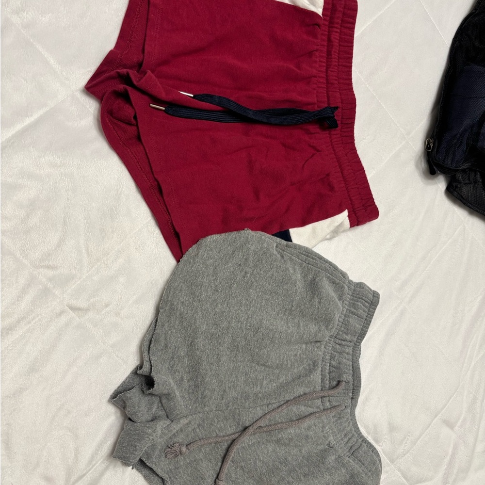 Women’s Red and Gray Shorts Set
